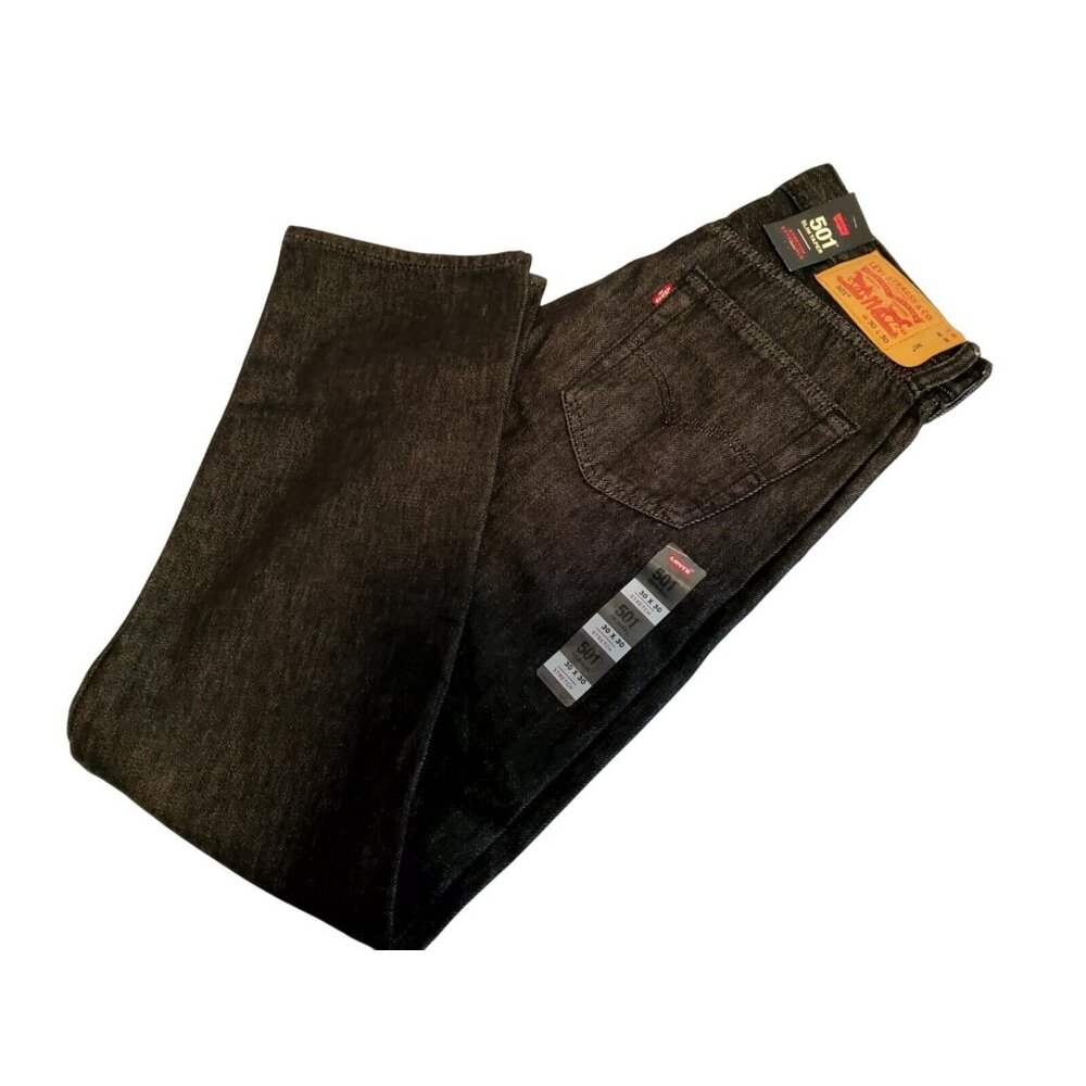 New Levi's 501 Original Fit Jeans Mens 30x30 Black Button Fly Academia Workwear￼ - Picture 6 of 12
